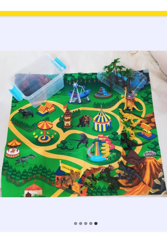 Imagen 3 de 6 de Juego De Dinosaurio Con Tapete De Juego Leer Descripción