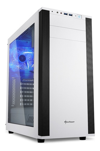 Gabinete Gamer Sharkoon M25w 7.1 Blanco Atx Usb 3.0 Fan Led