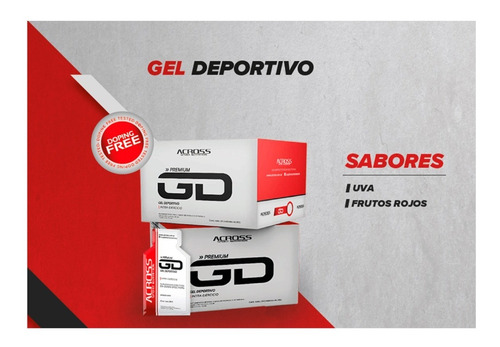Imagen 2 de 6 de Suplementos Across - Gel Deportivo - 24 Unidades