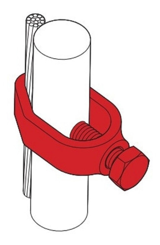 Imagen 3 de 5 de Conector De Bronce Para Barra De Puesta A Tierra Hasta 5/8