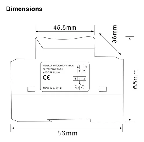  Woljay THC15A AC/DC 12V Digital LCD Temporizador Programable  16A Temporizador Temporizador de Tiempo Relé Interruptor : Herramientas y  Mejoras del Hogar