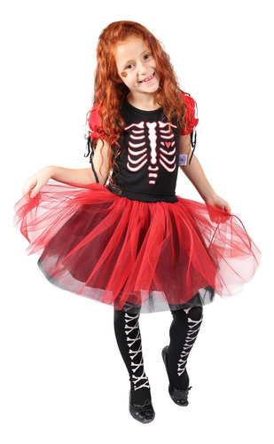 Fantasia Esqueleto Menina - Halloween - Quimera Kids