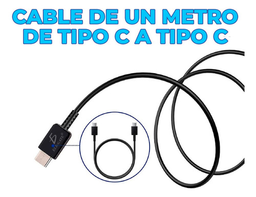 Cargador Tipo C Super Carga Rapida 25w Con Cable Usb C Negro
