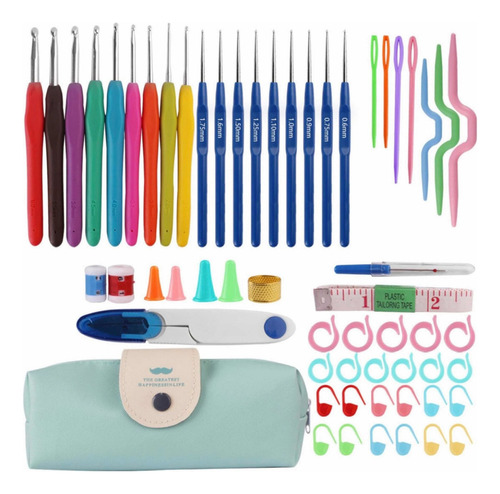 Kit Costura Multiuso Agujas Estuche Accesorios Hilos Tijera