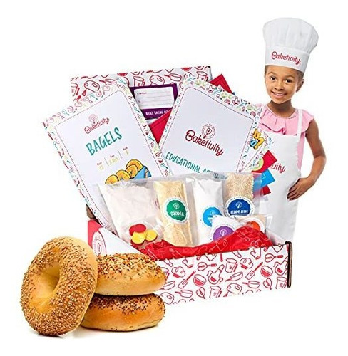 Baketivity Kids Baking Set, Meal Cooking Party Supply R3rcq