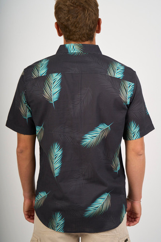 Camisa Para Hombre Dunkelvolk Hawaiian Tropical Blk