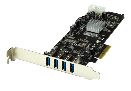 4 Port Pci Express (pcie) Superspeed Usb 3.0 Card Adapter W/