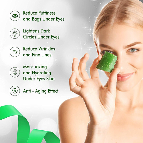 Máscara Tratamiento De Ojos Aloe Vera (30 Pares) Reduce La H