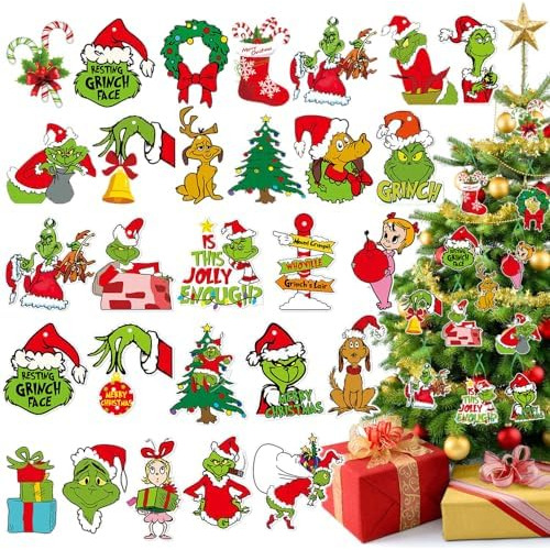 62pcs Christmas Tree Ornaments Christmas Decorations Hanging