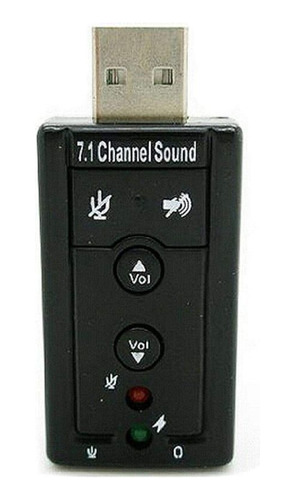 Tarjeta De Sonido Placa Usb Audio Externa 7.1 Pc 3d