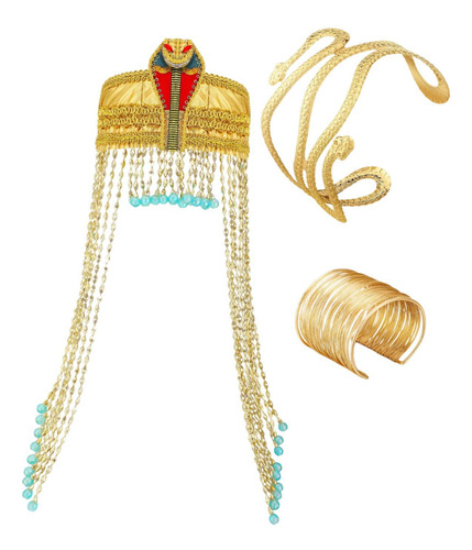 Tocado Egipcio Para Mujer, Corona, Diadema De Reina Egipcia