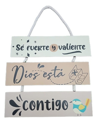 Placas Decorativas Bíblicas  Sé Fuerte Y Valiente 