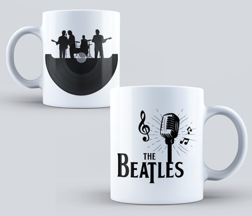 Kit Diseños Plantillas Tazas The Beatles Sublimación M1