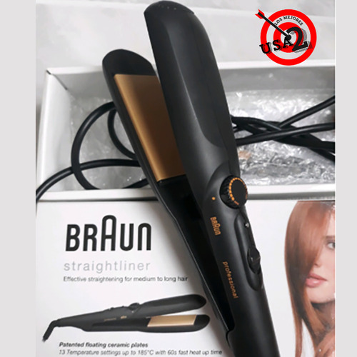 Plancha P/cabello Regulador Temperatura Braun Straightliner Negro (Usado)