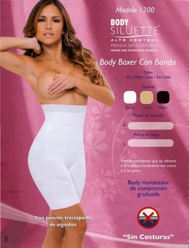 Faja Body Boxer Sin Costuras Reduce 2 Tallas Levanta Gluteo