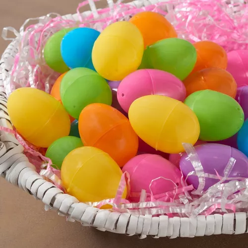 250 Huevos De Plastico De Colores Para Dia De Pascua