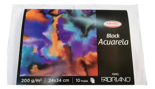 Block Acuarela-tempera 24x34 Fabriano Artel 10 Hojas