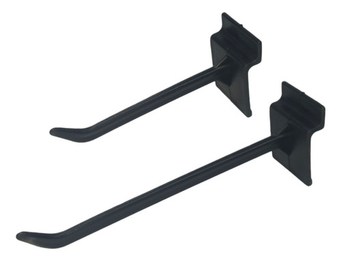 200 Ganchos Blisteros Para Panel Ranurado 12 O 8 Cm Negro