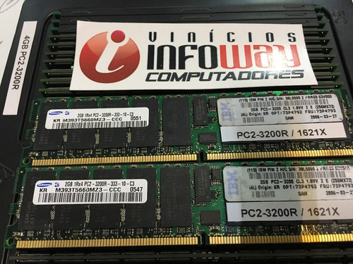 Imagem 8 de 10 de Memoria Ecc Reg 2x2gb Pc2-3200r Dell Poweredge 1800 / 2800
