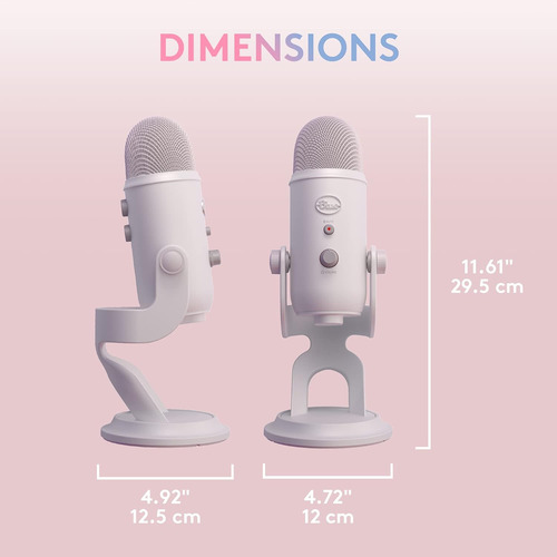 Micrófono Condensador Logitech For Creators Yeti, Blanco