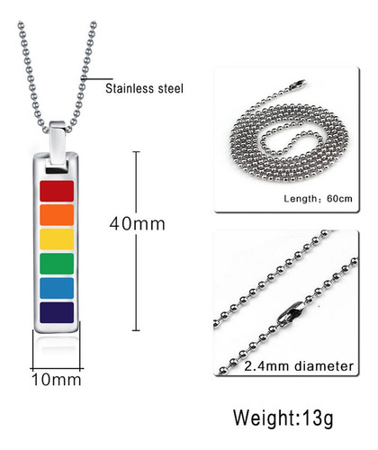 Y Pulsera + Collar Colgante Arcoiris Gay Lesbiana Lgbt Pride