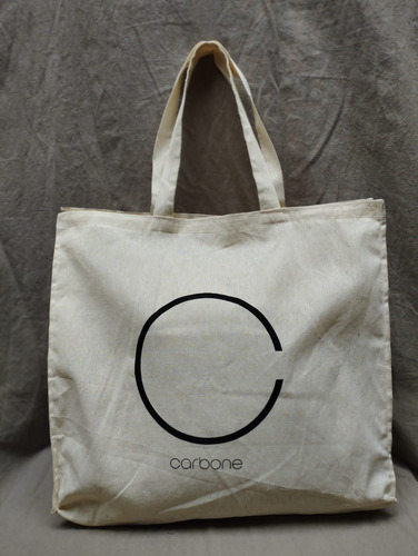 Bolsa De Lienzo Estampada Con Tu Logo 35x40 Estilo Totebag Natural Lisa