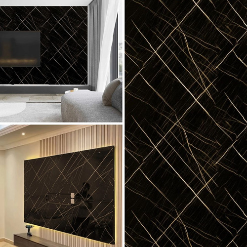 Placa Pvc Simil Marmol Marquina