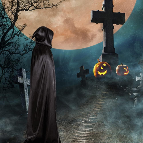 Capa De Disfraz Vampiro Halloween Para Hombre Mujer,