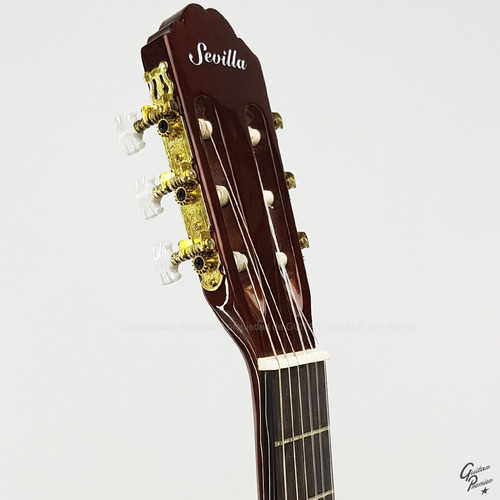 Imagen 10 de 10 de Guitarra Criolla Clasica Abeto 31p Concierto Caoba Maciza