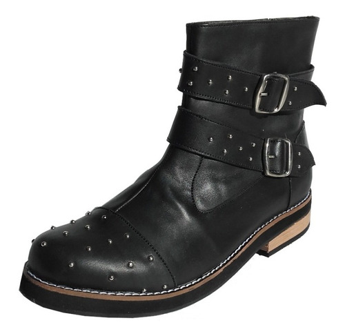 Botas De Mujer Loba 42 43 Y 44 Bajas Con Tachas En Moreno