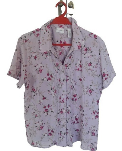 Covington Camisa Top Blusa Mujer Crepe Rosa T. L Imp.usa
