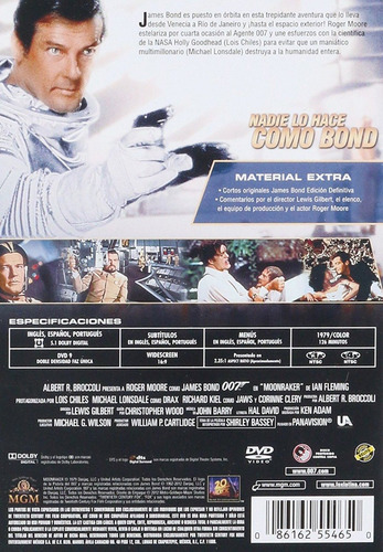 007 Mision Espacial James Bond Roger Moore Pelicula Dvd Mercado Libre