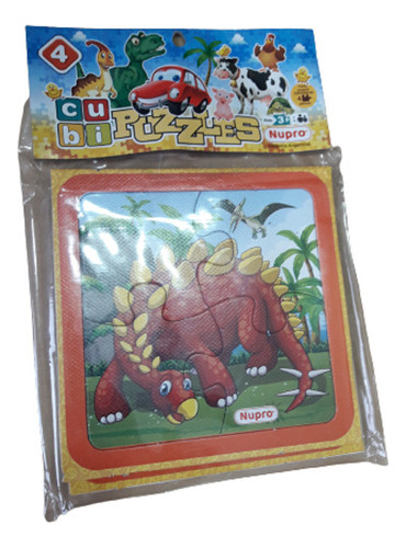 Juego Mesa Infantil Cubi Dinosaurio Nupro Games 4 Puzzle X 