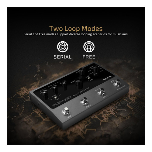 Valeton Guitar Loop Station Looper Pedal Con Una Máquina De