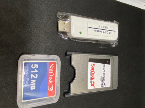 1 Lector Pcmcia +  1 Cf  512mb + Lector Cf A Usb Cnc Fanuc