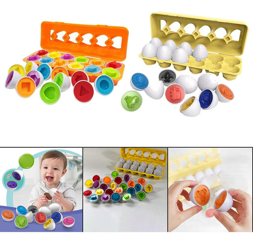 24 Huevos A Juego Que Reconocen El Color Del Juguete Para