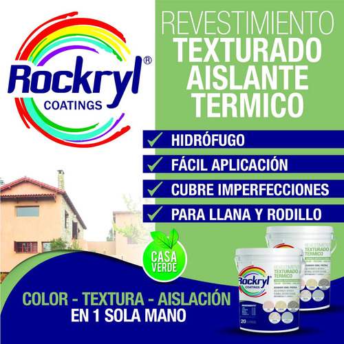 Revestimiento Plastico Texturado Rockryl®  Para Llana