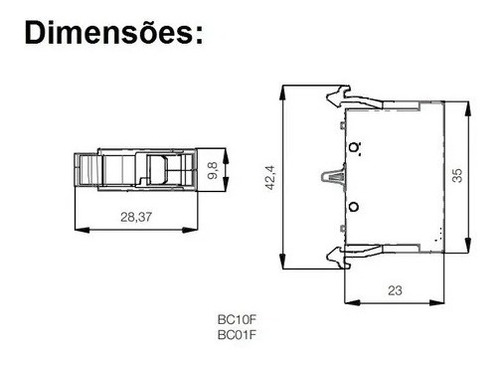 Imagem 3 de 3 de Bloco Contato 1nf Para Botão Weg Bc01f-csw