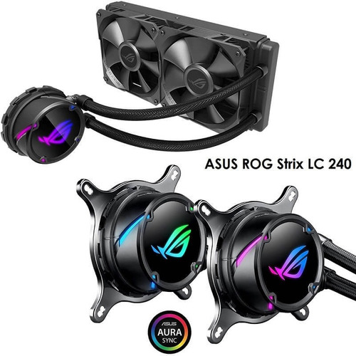 Imagen 2 de 4 de Enfriamiento Liquido Asus Rog Strix Lc 240 Rgb 2x120mm Rgb