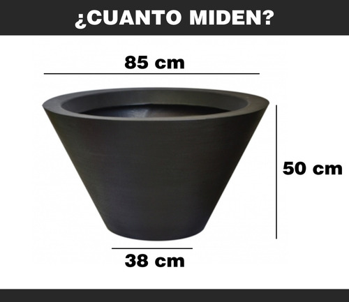 Imagen 6 de 6 de Maceta Minimalista Cono Mejor Que Fibra De Vidrio .114