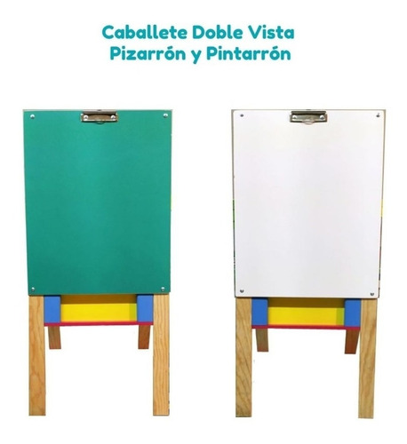 Caballete Doble Vista Premium De Madera 80x40cm. Para Pintar