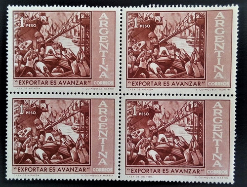 Argentina Arte, Bloq X 4 Gj 1205 Quinquela 1961 Mint L13527