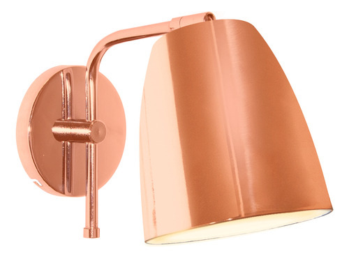 Lampara Pared Aplique Deco Moderno Spot Cromado Luz Led E27 Estructura Cobre
