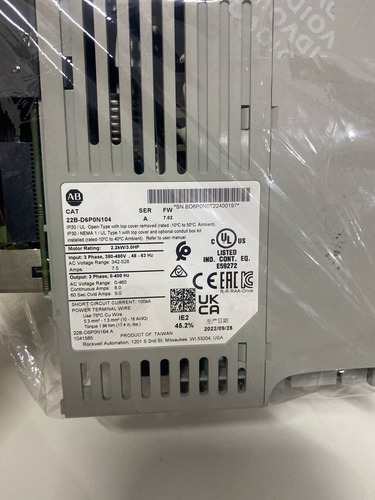 Inversor De Freq Powerflex 40 22b-d6p0n104 Allen-bradley (Usado)