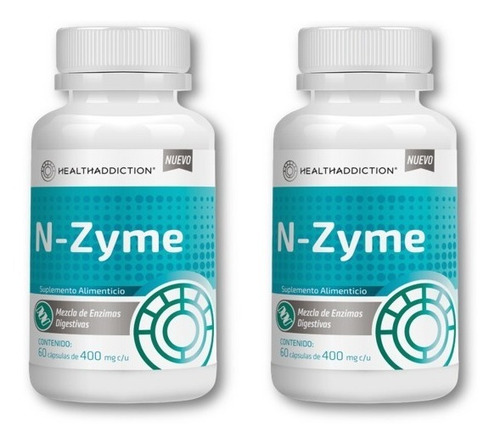 2 Pack Enzimas Digestivas Healthaddiction. 120 Cápsulas