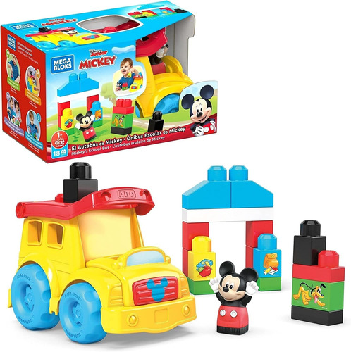 Mega Bloks Autobus De Mickey 18 Piezas Original Mattel