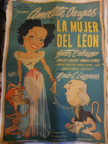 1 Afiche De Cine Original - La Mujer Del Leon 469