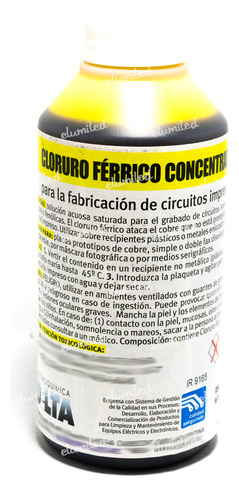 4 Cloruro Ferrico Concentrado Delta 500cc Placas Electronica
