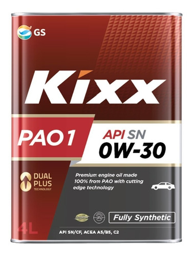 Aceite 100% Pao Sintético, Kixx Pao 1 0w-30, 4l 