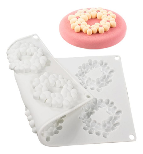 Molde De Silicona 3d Con Forma De Flor De 6 Cavidades Para H